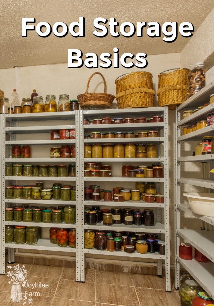 Pantry shelves full of canned food