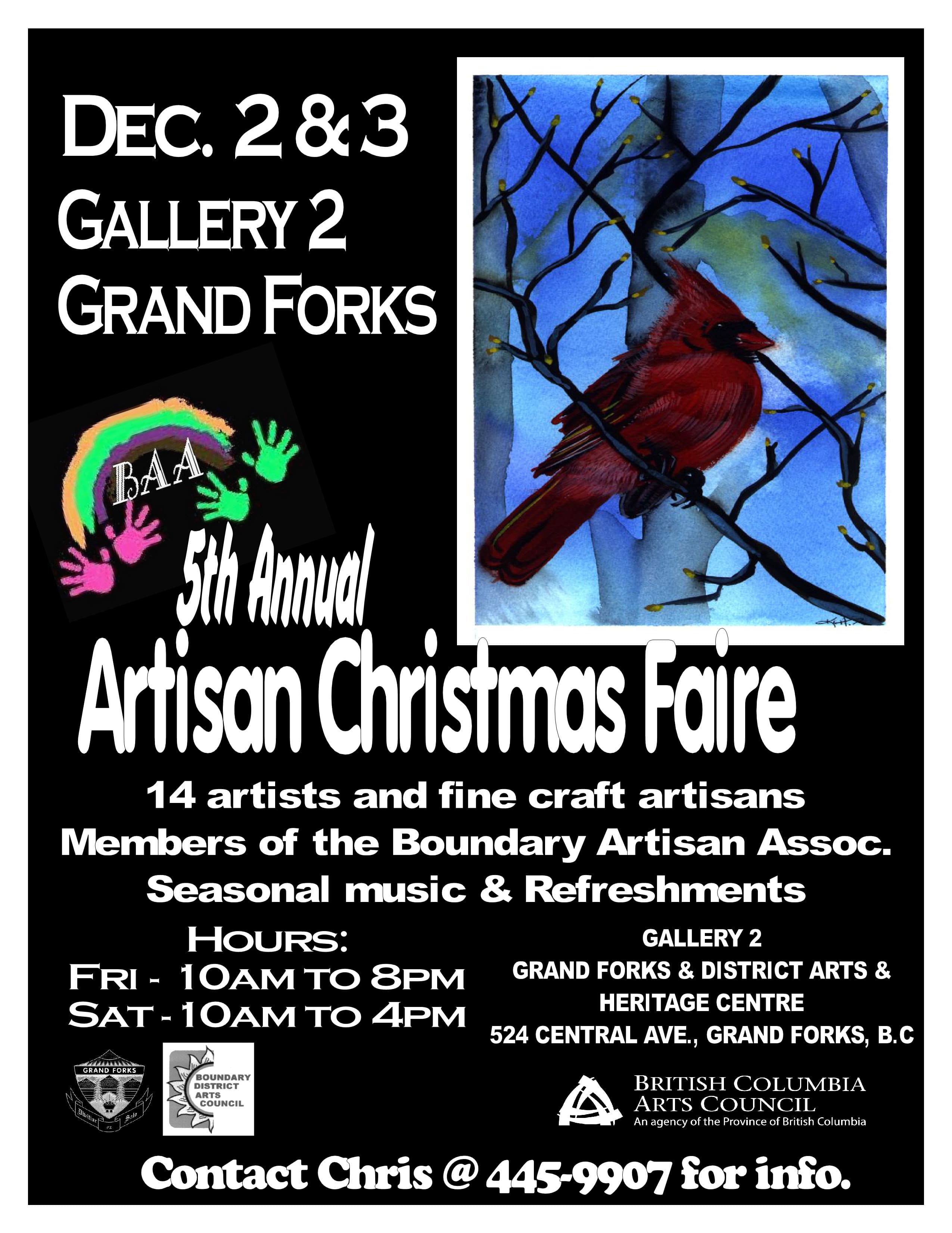 BAA Artisan Christmas Faire Dec 2 and 3 — Support Your Local Artisans