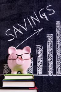graph of saving money ideology
