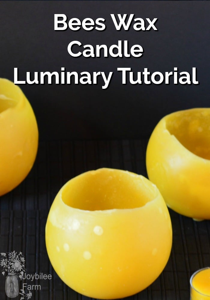 Bees Wax Candle Luminary Tutorial