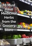Vegetables on grocery shelf
