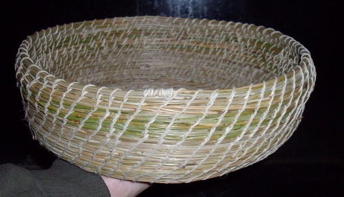 completed Pine needle basket
