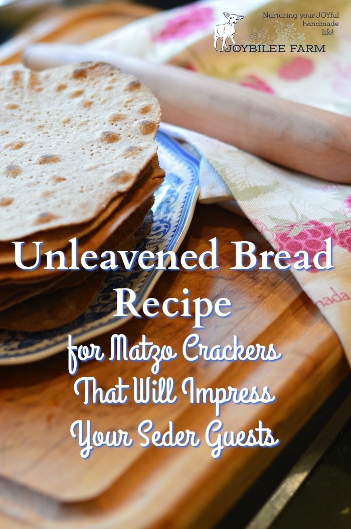 Try my unleavened bread recipe and you won't need to hunt all over town or mail order from Israel to get company-quality matzo for your Passover seder.