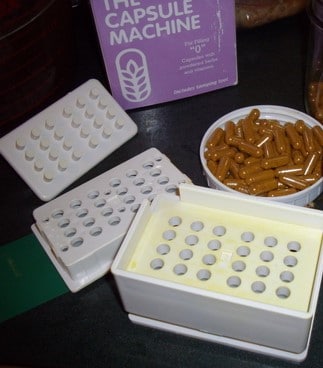 Herbal capsules by a capsule making machine