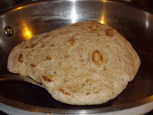 Pita in the frying pan