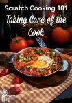 Egg dish with tomatoes in a pan