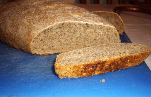 Artisan bread sliced