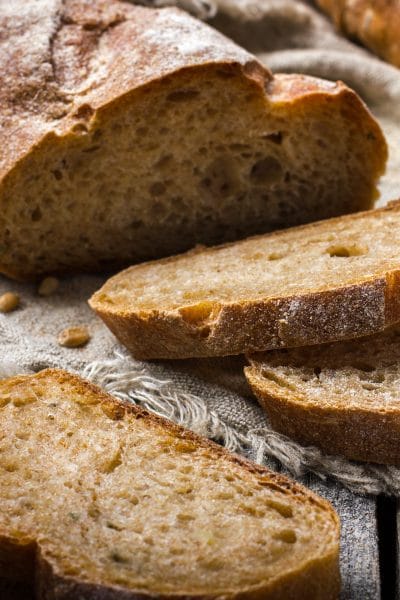 Sliced, fresh baked multi-grain bread
