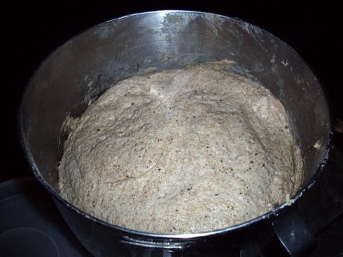 Put dough in a bowl. The dough will be moist and sticky.