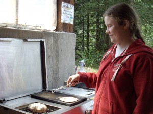 Chapatis cooking