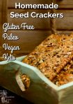 A tray holding homemade seed crackers