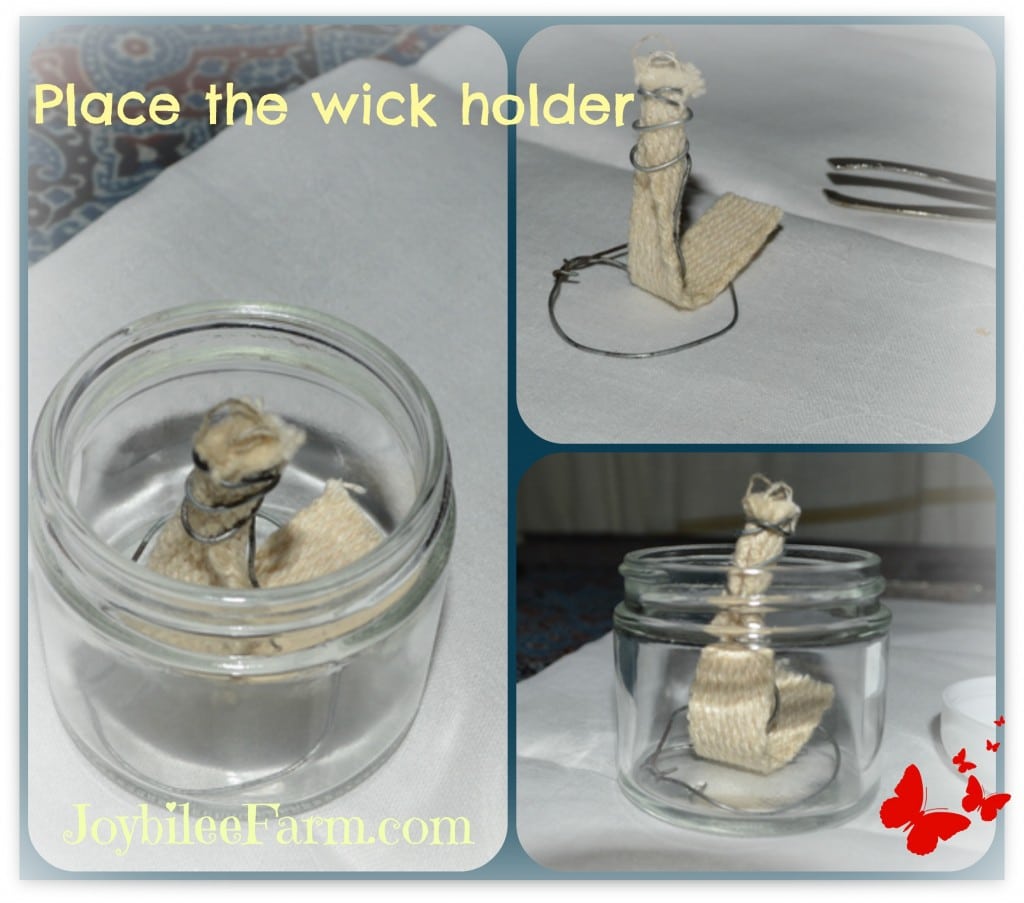 Olive Oil lamp place the wick