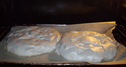 Meringue cooking