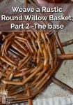 Willow basket making in progress - base stage
