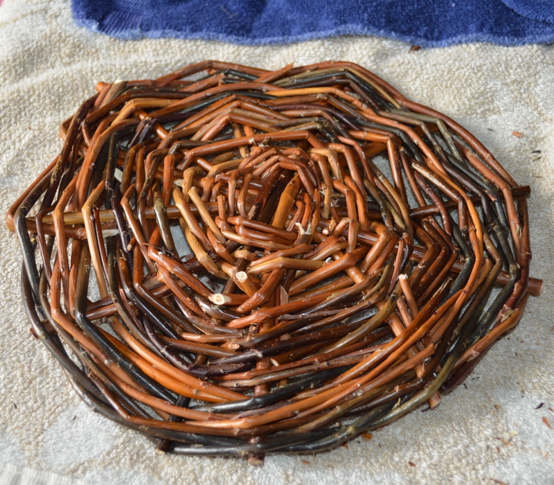 Willow basket base completed