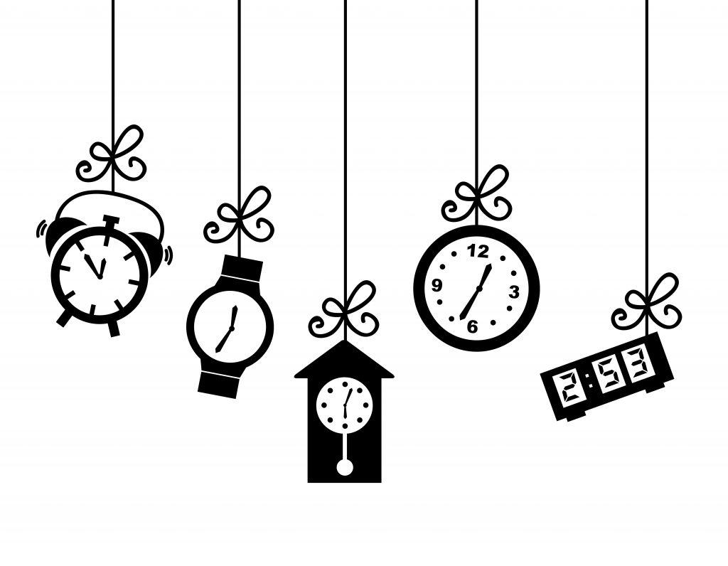 clocks telling time