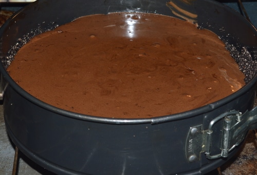 Baileys' cheesecake baking