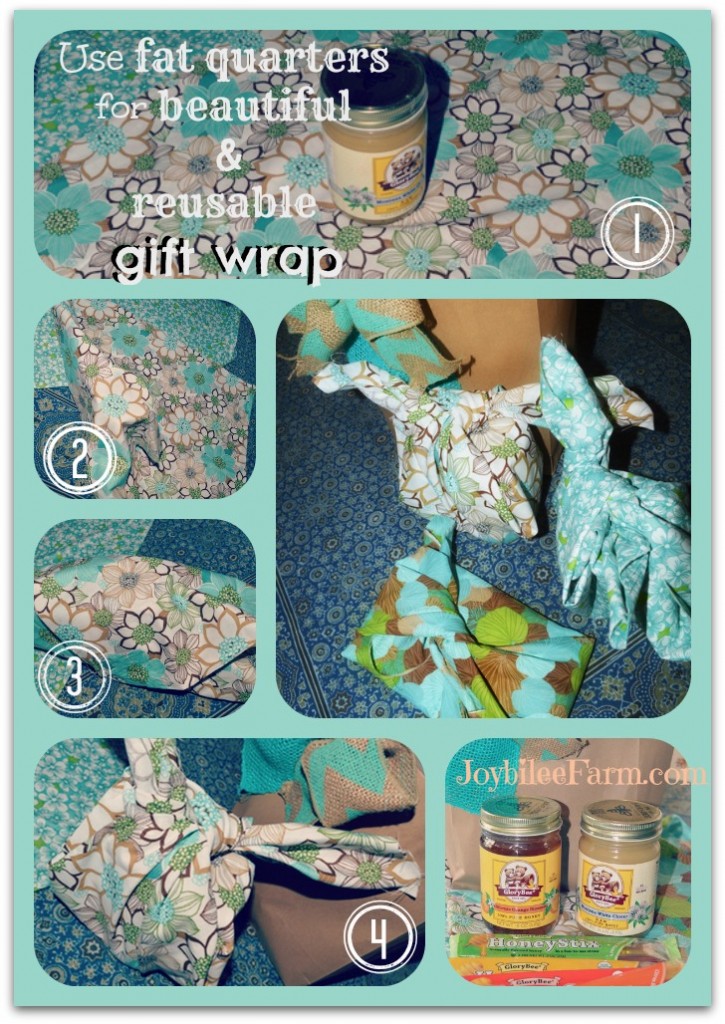 steps for wrapping gifts with cloth 