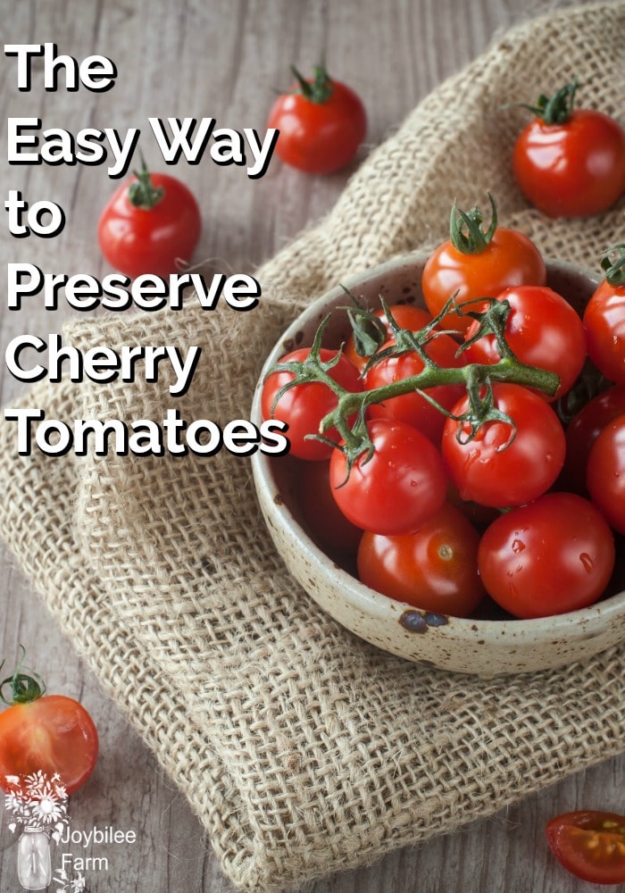 Cherry tomatoes in a bowl on folded burlap