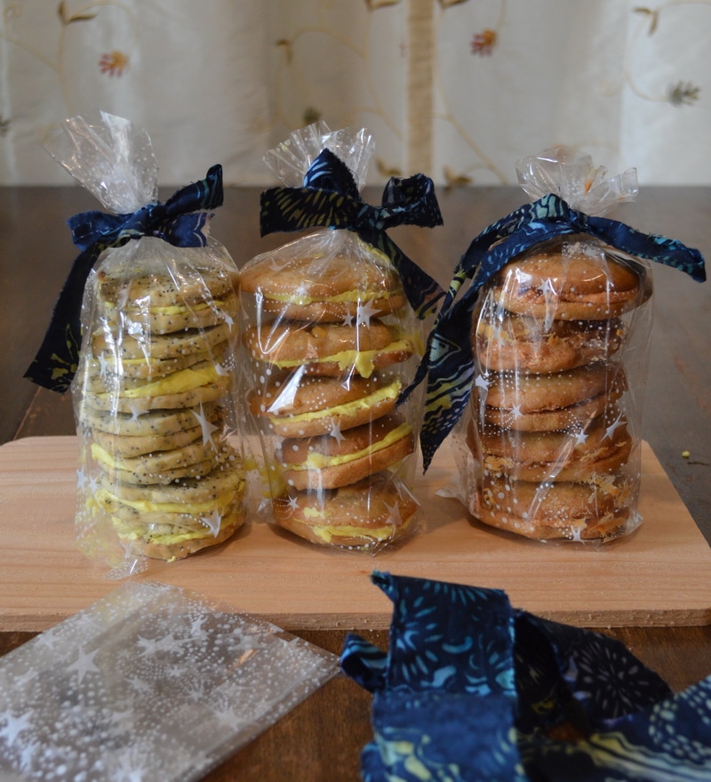 Cookies packaged for gift giving