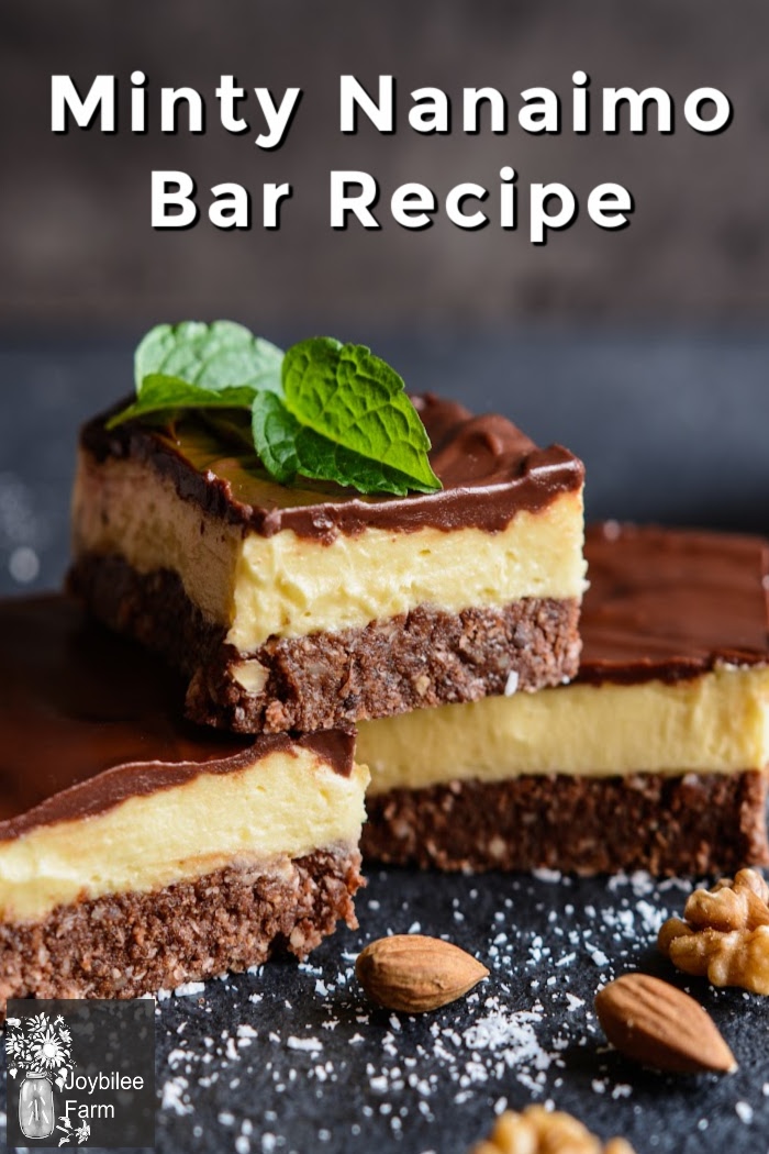 minty Nanaimo bars