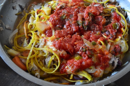 Vegetable noodle spagetti