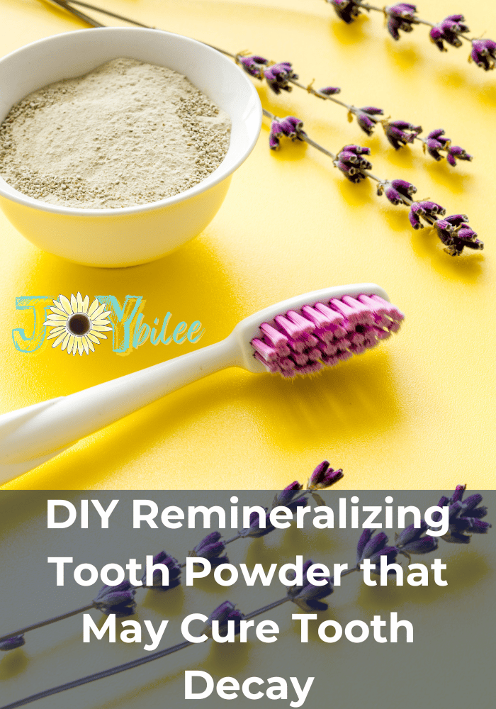 tooth powder with a tooth brush
