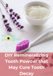 tooth powder with a tooth brush