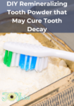 tooth powder with a tooth brush