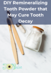 tooth powder with a tooth brush