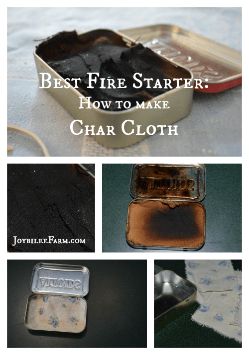 Best Fire Starter -- How to Make Char Cloth -- Joybilee Farm