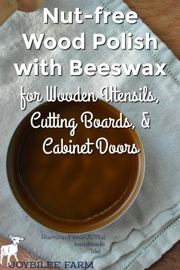 Beeswax wood polish on a cloth