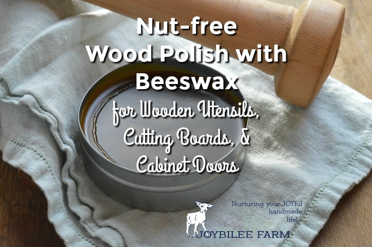 Beeswax wood polish on a cloth