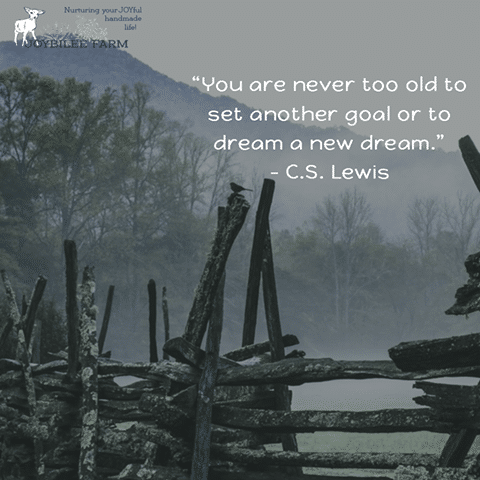 You're never too old to dream a new dream
