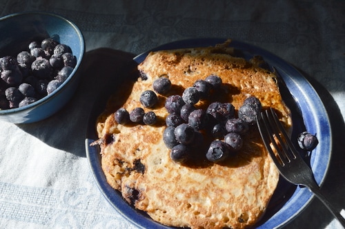 Sourdough blueberry pancake recipe -- Joybilee Farm