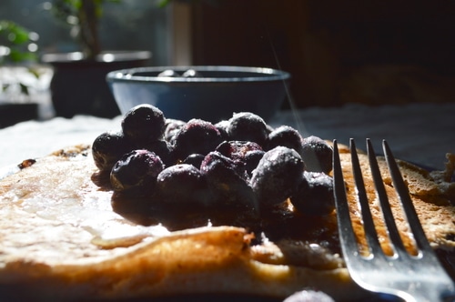 Sourdough blueberry pancake recipe -- Joybilee Farm