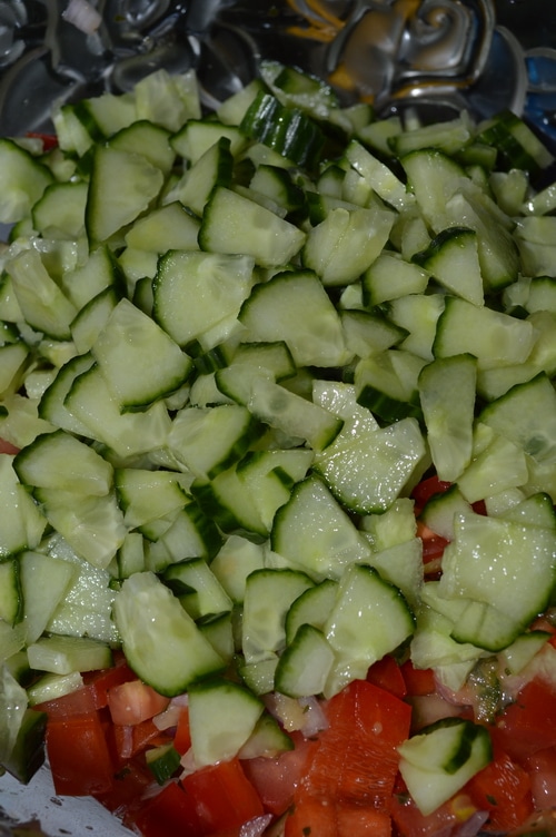 Summer salad recipes: Israeli salad recipe with fresh lemon-mint dressing -- Joybilee Farm