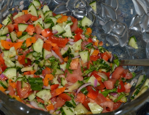 Summer salad recipes: Israeli salad recipe with fresh lemon-mint dressing -- Joybilee Farm