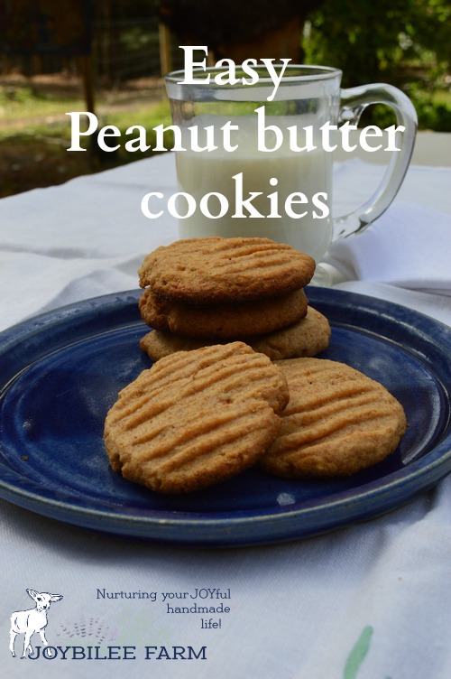 Peanut butter cookies are quick to make and nutritious.