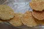 Traditional pizzelles are light, flavourful, and satisfying with a faint flavour of anise seed. The anise seed is a digestive aid. Anise is an aromatic, carminative herb. It eases cramping in the intestines, relieves gas and bloating, and reduces gut inflammation. It's just what's needed after a heavy meal. So heat up your pizzelle iron and make a batch of these traditional holiday cookies for a light finish to your holiday meals. -- Joybilee Farm
