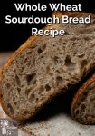 Close up of a sliced loaf of sourdough bread