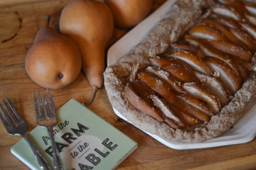 Low on added sugar and high on flavour this pear tart is tasty enough for dessert yet healthy enough for breakfast, brunch, lunch, or afternoon tea. Make it while the pears are ripe. It is a superb fall dish.