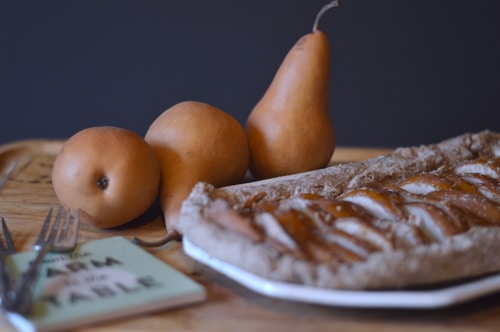 Low on added sugar and high on flavour this pear tart is tasty enough for dessert yet healthy enough for breakfast, brunch, lunch, or afternoon tea. Make it while the pears are ripe. It is a superb fall dish.