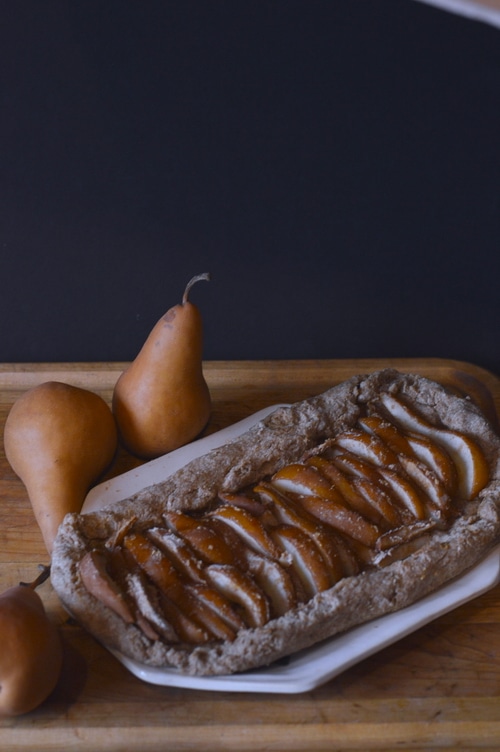 Low on added sugar and high on flavour this pear tart is tasty enough for dessert yet healthy enough for breakfast, brunch, lunch, or afternoon tea. Make it while the pears are ripe. It is a superb fall dish.