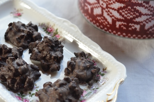 Professionals create chocolates that have snap, sheen, and a smooth mouth feel. Their chocolates don’t have streaks. The texture is crisp rather than crumbly. The secret that professional chocolatiers know that amateurs don’t has to do with tempering the chocolate before you use it.