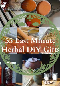 photo collage of homemade herbal gifts