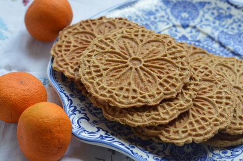 Pizzelle wafer cookie