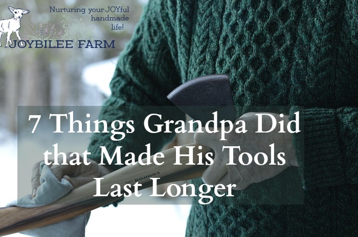 Have you noticed that tools from Grandpa’s era seem to have a much longer lifespan than the tools we get at the hardware store now? In fact you may even have a few of grandpa’s tools in your garage. Those tools just lasted longer. Is the metal weaker now? Are the tool handles less robust? Or did Grandpa know something about tool maintenance that we don’t?