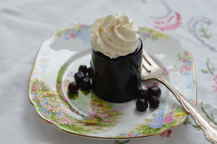 But don’t save this elderberry dessert just for the sick room. Serve this elderberry dessert up often. It’s easy to make, kid pleasing, and pretty enough for company. This recipe uses dried elderberries, but if you have frozen or fresh elderberries or even elderberry juice you can use those instead of making an elderberry decoction. Simply substitute 2 cups of elderberry juice for the dried elderberries and 3 cups of water.