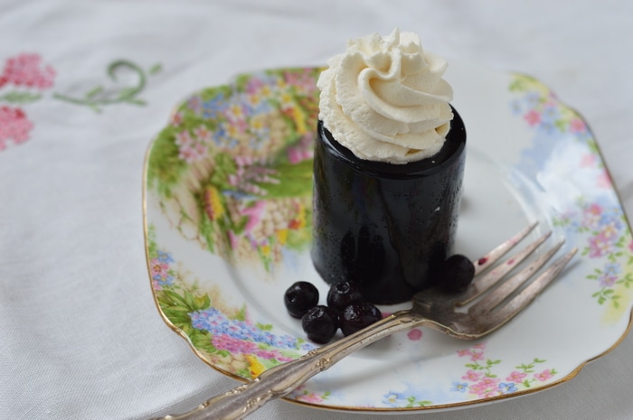 But don’t save this elderberry dessert just for the sick room. Serve this elderberry dessert up often. It’s easy to make, kid pleasing, and pretty enough for company. This recipe uses dried elderberries, but if you have frozen or fresh elderberries or even elderberry juice you can use those instead of making an elderberry decoction. Simply substitute 2 cups of elderberry juice for the dried elderberries and 3 cups of water.